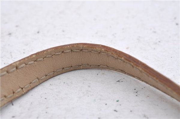 Authentic GUCCI Hand Bag Pouch Purse GG Canvas Leather 07198 Beige 5625D