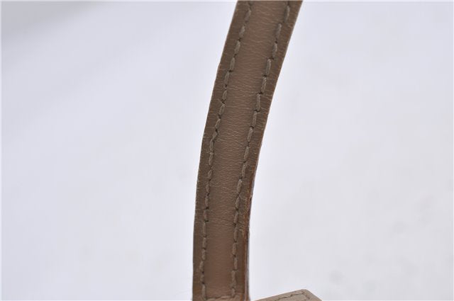 Authentic GUCCI Hand Bag Pouch Purse GG Canvas Leather 07198 Beige 5625D