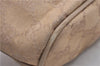 Authentic GUCCI Hand Bag Pouch Purse GG Canvas Leather 07198 Beige 5625D