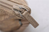 Authentic GUCCI Hand Bag Pouch Purse GG Canvas Leather 07198 Beige 5625D