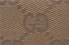 Authentic GUCCI Hand Bag Pouch Purse GG Canvas Leather 07198 Beige 5625D