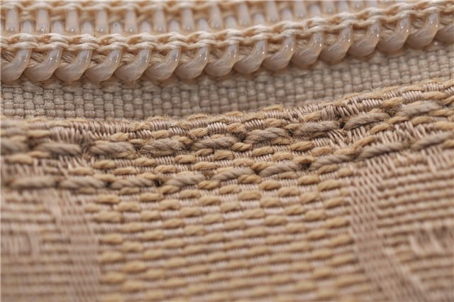 Authentic GUCCI Hand Bag Pouch Purse GG Canvas Leather 07198 Beige 5625D