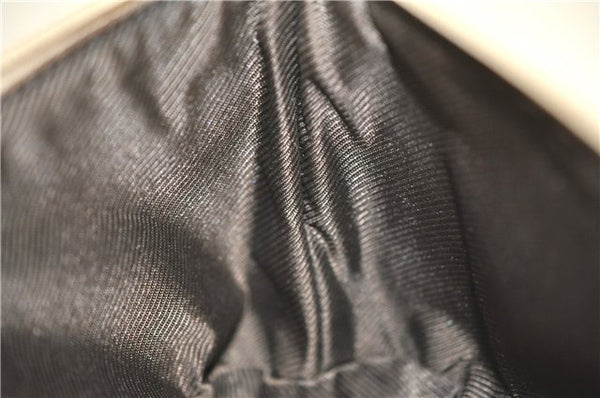 Authentic GUCCI Hand Bag Pouch Purse GG Canvas Leather 07198 Beige 5625D