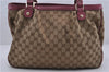 Authentic GUCCI Sukey Tote Bag GG Canvas Leather 296835 Brown Pink 5626C