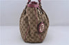 Authentic GUCCI Sukey Tote Bag GG Canvas Leather 296835 Brown Pink 5626C