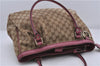 Authentic GUCCI Sukey Tote Bag GG Canvas Leather 296835 Brown Pink 5626C