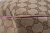 Authentic GUCCI Sukey Tote Bag GG Canvas Leather 296835 Brown Pink 5626C