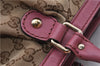 Authentic GUCCI Sukey Tote Bag GG Canvas Leather 296835 Brown Pink 5626C