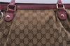 Authentic GUCCI Sukey Tote Bag GG Canvas Leather 296835 Brown Pink 5626C
