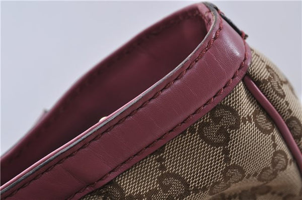 Authentic GUCCI Sukey Tote Bag GG Canvas Leather 296835 Brown Pink 5626C