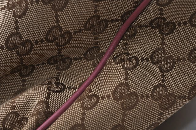 Authentic GUCCI Sukey Tote Bag GG Canvas Leather 296835 Brown Pink 5626C