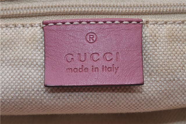 Authentic GUCCI Sukey Tote Bag GG Canvas Leather 296835 Brown Pink 5626C