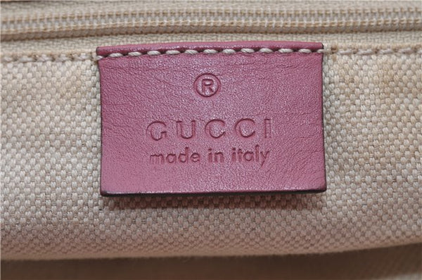 Authentic GUCCI Sukey Tote Bag GG Canvas Leather 296835 Brown Pink 5626C