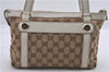 Authentic GUCCI Shoulder Hand Bag GG Canvas Leather 152458 Brown White 5626D