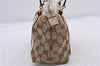 Authentic GUCCI Shoulder Hand Bag GG Canvas Leather 152458 Brown White 5626D