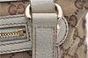 Authentic GUCCI Shoulder Hand Bag GG Canvas Leather 152458 Brown White 5626D