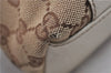 Authentic GUCCI Shoulder Hand Bag GG Canvas Leather 152458 Brown White 5626D