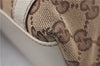 Authentic GUCCI Shoulder Hand Bag GG Canvas Leather 152458 Brown White 5626D