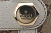 Authentic GUCCI Shoulder Hand Bag GG Canvas Leather 152458 Brown White 5626D