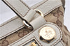 Authentic GUCCI Shoulder Hand Bag GG Canvas Leather 152458 Brown White 5626D