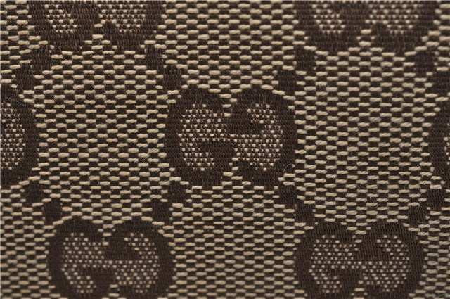 Authentic GUCCI Shoulder Hand Bag GG Canvas Leather 152458 Brown White 5626D