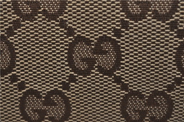 Authentic GUCCI Shoulder Hand Bag GG Canvas Leather 152458 Brown White 5626D