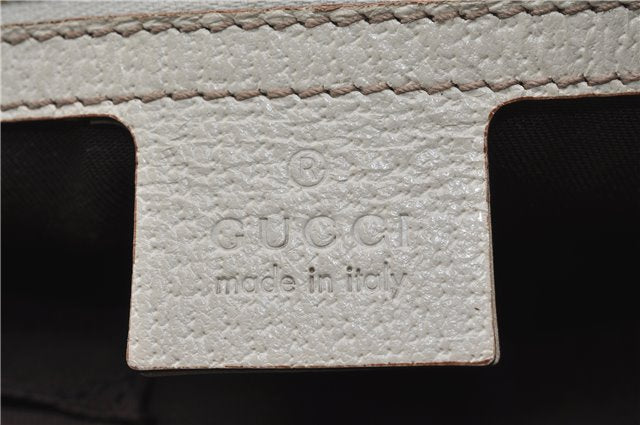 Authentic GUCCI Shoulder Hand Bag GG Canvas Leather 152458 Brown White 5626D