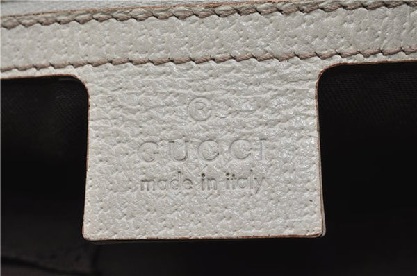Authentic GUCCI Shoulder Hand Bag GG Canvas Leather 152458 Brown White 5626D