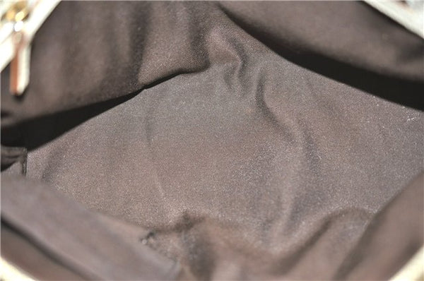 Authentic GUCCI Shoulder Hand Bag GG Canvas Leather 152458 Brown White 5626D