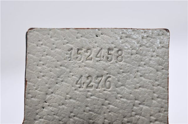 Authentic GUCCI Shoulder Hand Bag GG Canvas Leather 152458 Brown White 5626D