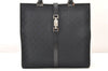 Authentic GUCCI Jackie Shoulder Tote Bag GG Canvas Leather 0021064 Black 5626F