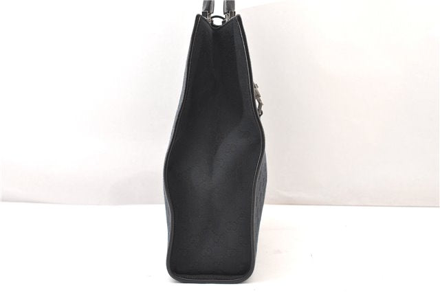 Authentic GUCCI Jackie Shoulder Tote Bag GG Canvas Leather 0021064 Black 5626F