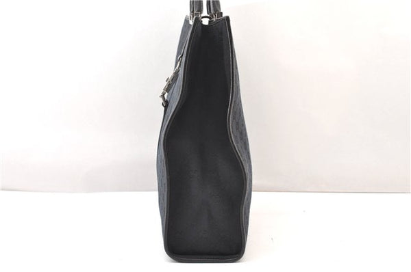 Authentic GUCCI Jackie Shoulder Tote Bag GG Canvas Leather 0021064 Black 5626F