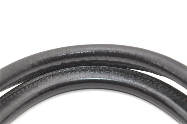 Authentic GUCCI Jackie Shoulder Tote Bag GG Canvas Leather 0021064 Black 5626F