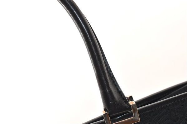 Authentic GUCCI Jackie Shoulder Tote Bag GG Canvas Leather 0021064 Black 5626F