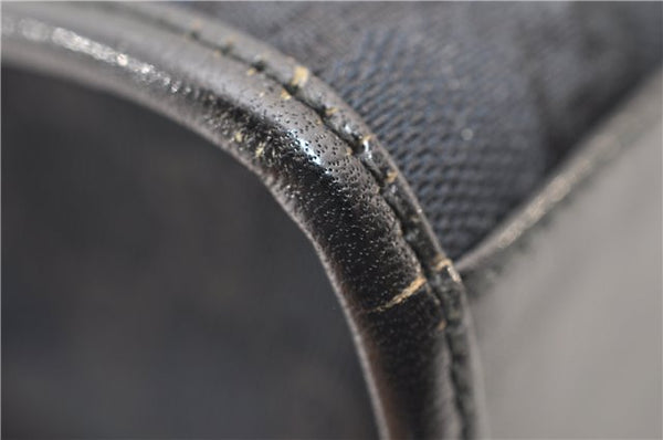 Authentic GUCCI Jackie Shoulder Tote Bag GG Canvas Leather 0021064 Black 5626F