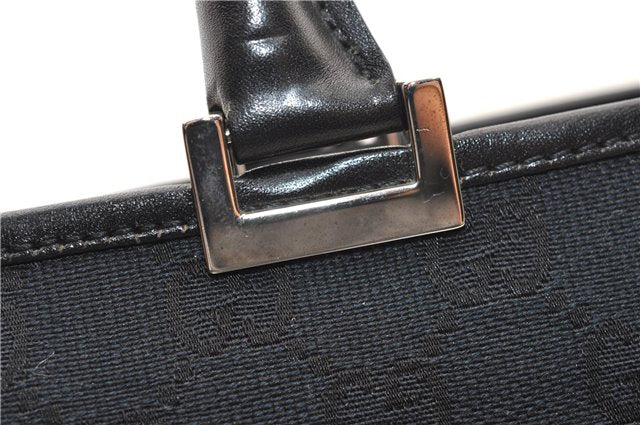 Authentic GUCCI Jackie Shoulder Tote Bag GG Canvas Leather 0021064 Black 5626F