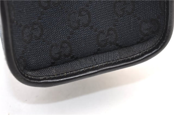 Authentic GUCCI Jackie Shoulder Tote Bag GG Canvas Leather 0021064 Black 5626F