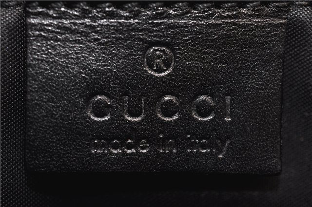 Authentic GUCCI Jackie Shoulder Tote Bag GG Canvas Leather 0021064 Black 5626F