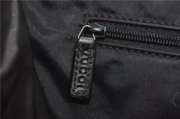 Authentic GUCCI Jackie Shoulder Tote Bag GG Canvas Leather 0021064 Black 5626F