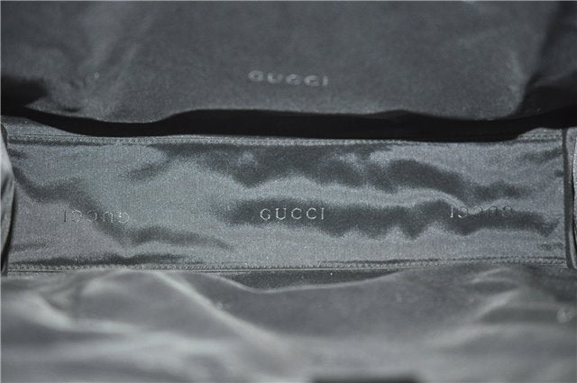 Authentic GUCCI Jackie Shoulder Tote Bag GG Canvas Leather 0021064 Black 5626F