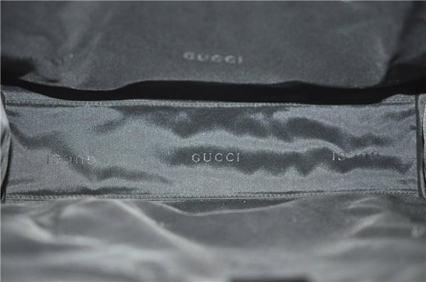 Authentic GUCCI Jackie Shoulder Tote Bag GG Canvas Leather 0021064 Black 5626F