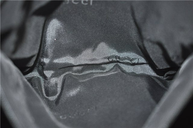 Authentic GUCCI Jackie Shoulder Tote Bag GG Canvas Leather 0021064 Black 5626F