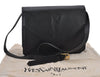 Authentic YVES SAINT LAURENT Shoulder Cross Body Bag Purse Leather Black 5626I