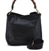 Authentic GUCCI Bamboo Shoulder Bag Purse Nylon Leather Black Junk 5629C