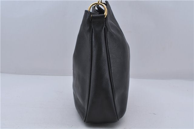 Authentic GUCCI Bamboo Shoulder Bag Purse Nylon Leather Black Junk 5629C