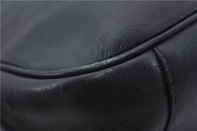 Authentic GUCCI Bamboo Shoulder Bag Purse Nylon Leather Black Junk 5629C