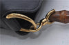 Authentic GUCCI Bamboo Shoulder Bag Purse Nylon Leather Black Junk 5629C
