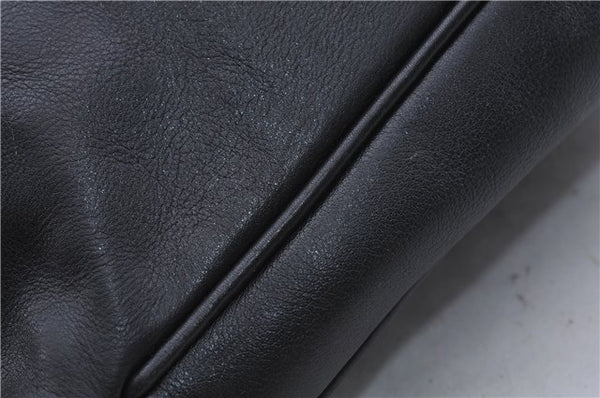Authentic GUCCI Bamboo Shoulder Bag Purse Nylon Leather Black Junk 5629C