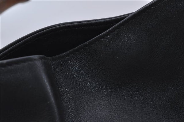 Authentic GUCCI Bamboo Shoulder Bag Purse Nylon Leather Black Junk 5629C
